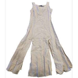 Vintage Karen Alexander maxi dress made from 100% linen SIZE 8